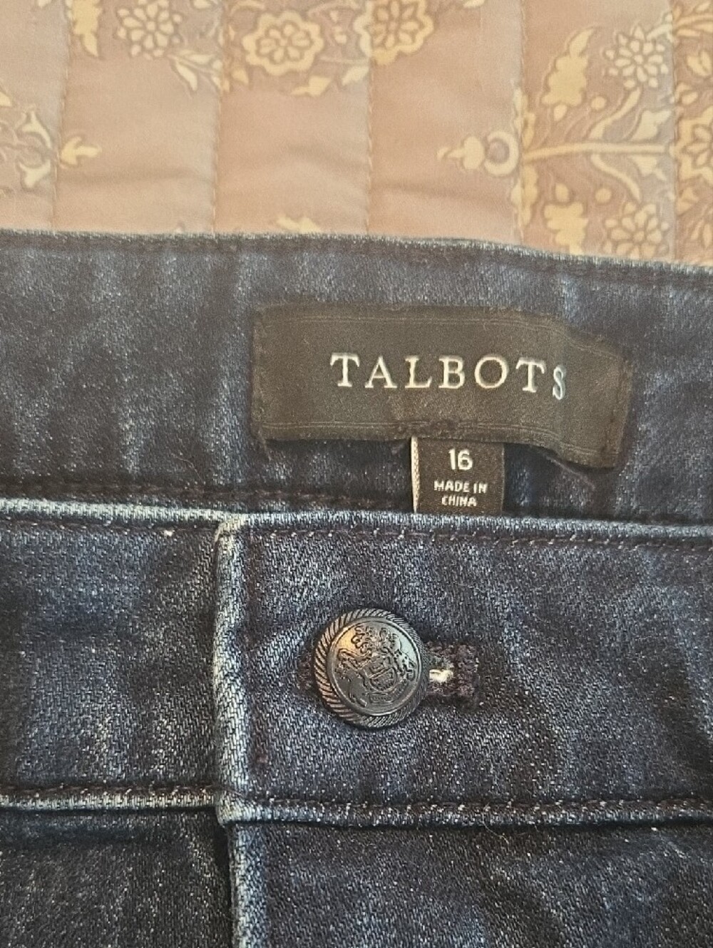 Talbots Women's Dark Indigo Straight-Leg Jeans - Picture 2 of 9